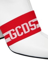 Thumbnail for your product : GCDS 100mm Leather Logo Ankle Boots