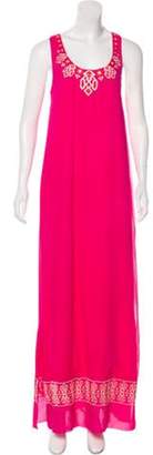 ALICE by Temperley Embroidered Maxi Dress Fuchsia Embroidered Maxi Dress