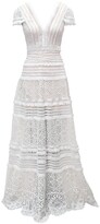 Thumbnail for your product : Tadashi Shoji Fringed Lace A-Line Gown