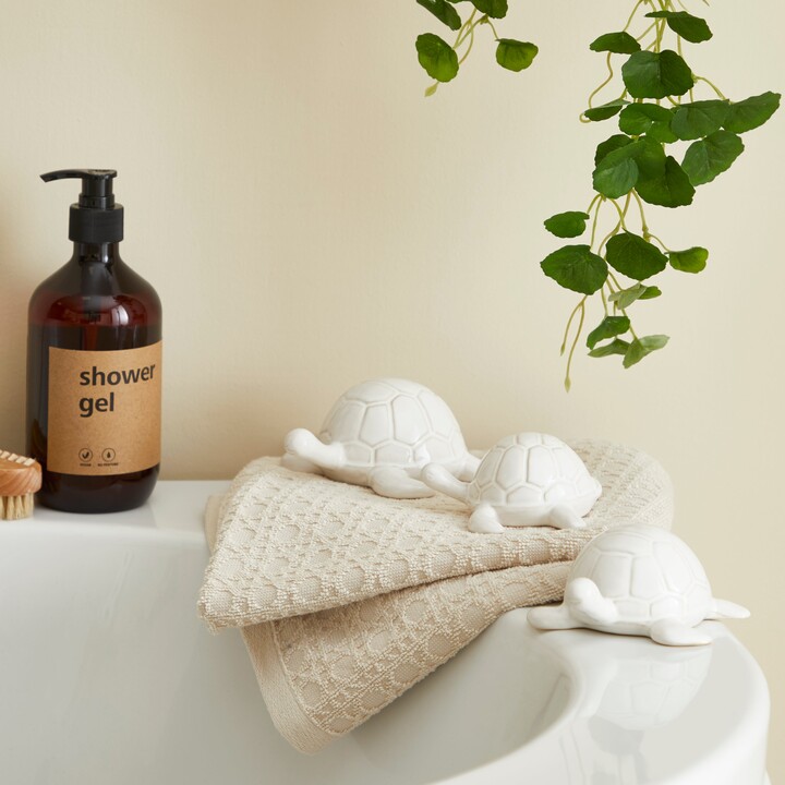 Dunelm Set of 3 Ceramic Turtles Cream ShopStyle Bath Accessories