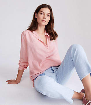 Lou & Grey Garment Dye Henley Shirt