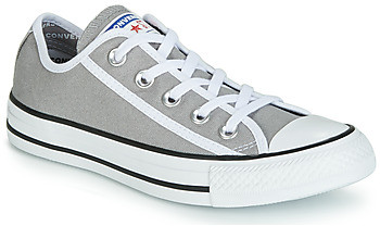 converse grey coral canvas ox trainers