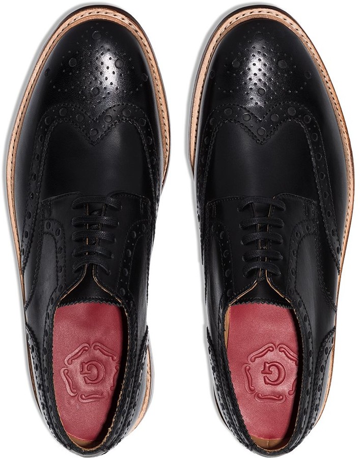 Grenson Archie leather brogues - ShopStyle Lace-up Shoes