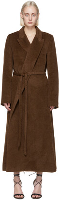 Totême Brown Alpaca Wrap Coat