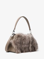 Thumbnail for your product : Michael Kors Collection Miranda Medium Fox Fur and Leather Shoulder Bag