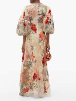 Thumbnail for your product : Biyan Iska Embroidered-patchwork Lace Gown - Womens - Nude Multi