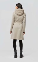 Thumbnail for your product : Soia & Kyo PERLE mixed media coat with removable bib and hood