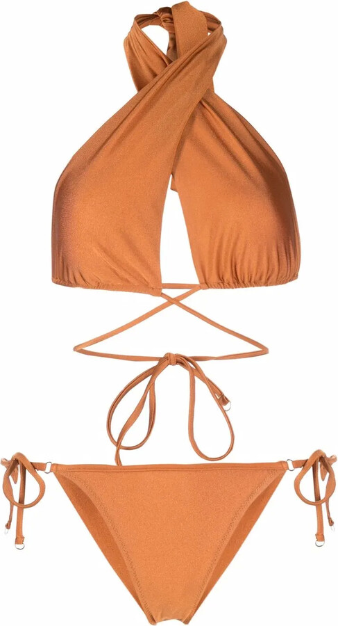 Noire Swimwear HighShine TriangleCup Bikini Set ShopStyle Two Piece