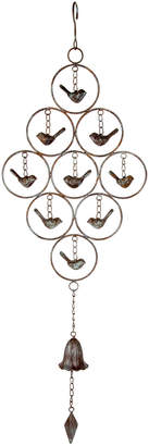Highst. Rust Birds with Bell Iron Hanging Ornament