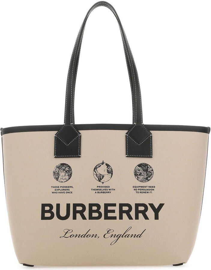 Burberry monogram stripe print E-canvas backpack - ShopStyle