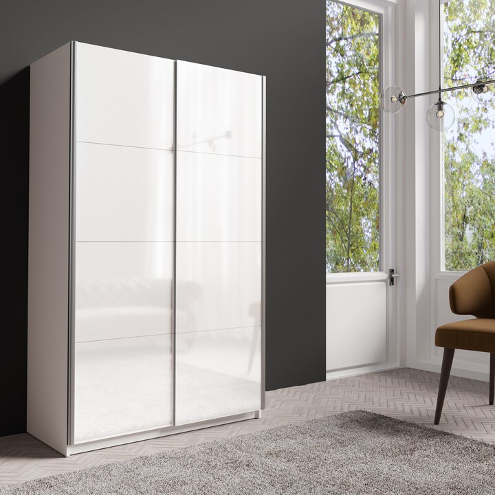 Dunelm Lincoln 180cm Sliding Double Wardrobe White ShopStyle Bedroom