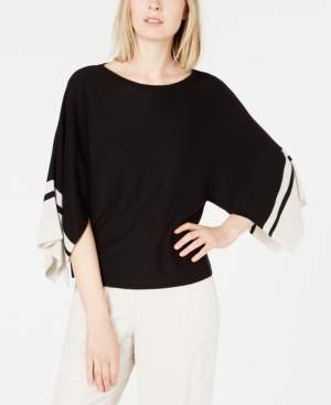 Eileen Fisher Colorblocked Split-Sleeve Sweater
