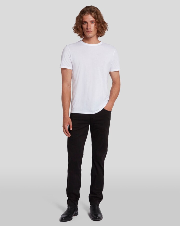 7 For All Mankind Luxe Performance Plus Slimmy in Black - ShopStyle