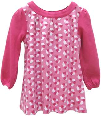 BabyCenter Little Green Radicals organic Fairtrade cotton Recycle Print Dress (Fuschia & Pink, 5-6 Years)