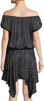Thumbnail for your product : Halston Ruched-Neck Floral-Print Dress