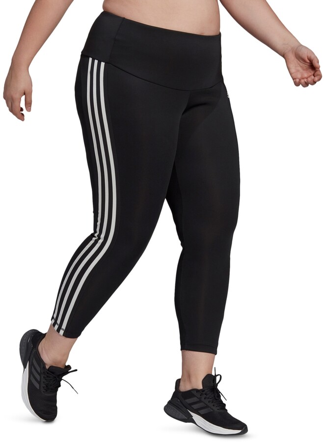 adidas Plus-Size Designed 2 Move High-Rise 3-Stripes 7/8 Sport Tights -  ShopStyle