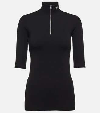 Prada Logo high-neck top - ShopStyle