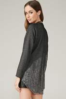 Thumbnail for your product : Forever 21 Marina T. Marled Loose Knit-Paneled Top