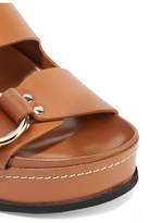 Thumbnail for your product : 3.1 Phillip Lim Freida Leather Platform Slides - Light brown