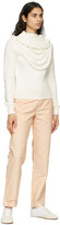 Thumbnail for your product : Loewe White Wool Braided Collar Sweater