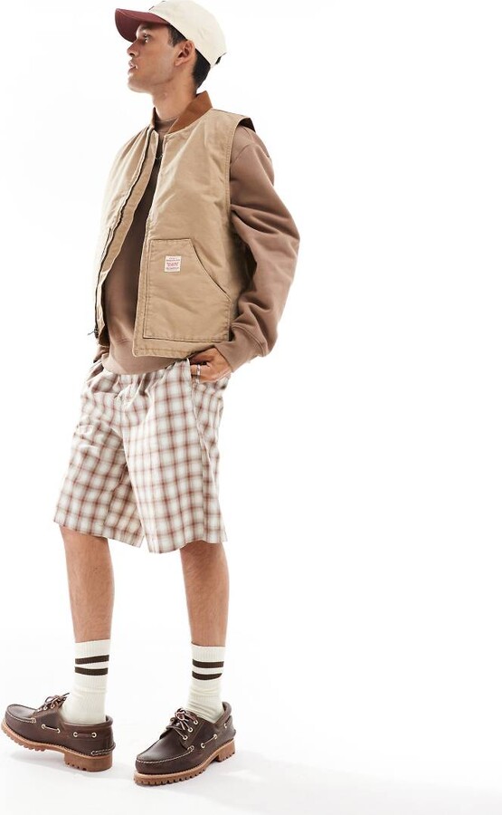 Levi's Workwear Sansome padded canvas vest in beige