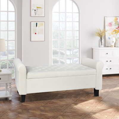 Upholstered Storage Bench End of Bed