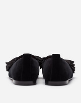 Thumbnail for your product : Dolce & Gabbana Velvet slippers with satin bow