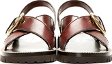 Thumbnail for your product : Marc Jacobs Maroon Leather Menswear-Inspired Sandals