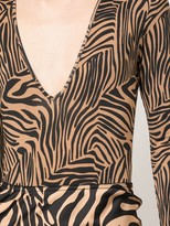 Thumbnail for your product : Andamane Structured-Shoulder Tiger-Print Bodysuit