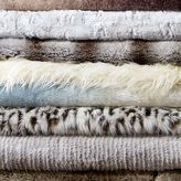 Thumbnail for your product : west elm Faux Fur Swirl Throw - Stone White