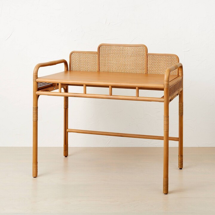 Opalhouse designed with Jungalow Hali Woven Rattan Desk Brown