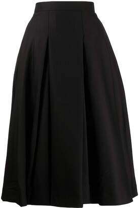 Comme des Garcons High-Waisted Pleated Midi Skirt