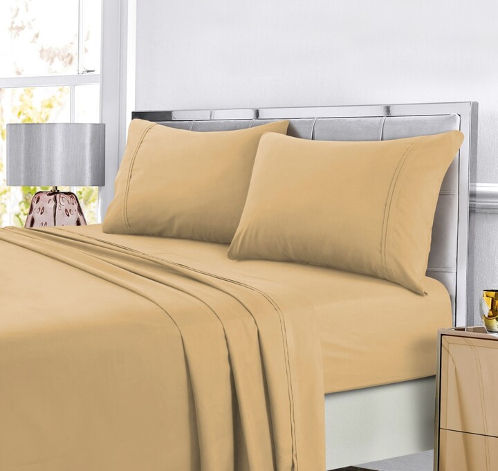 Tribeca Living Super Soft Solid Easy-Care Extra Deep Pocket Sheet Set, Queen