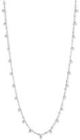 Marchesa Silver-Tone Crystal and Bead Strand 42and#034; Necklace
