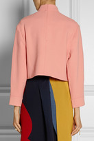 Thumbnail for your product : Issa Joy cropped wool-blend crepe turtleneck top