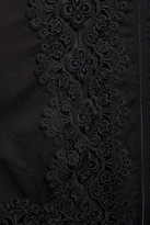Thumbnail for your product : Charo Ruiz Ibiza Arae Crocheted Lace-paneled Cotton-blend Voile Peplum Jacket