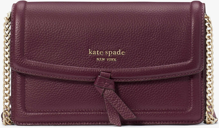 Kate Spade Knott Pebbled Leather Flap Crossbody - ShopStyle