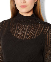 Thumbnail for your product : Lauren Ralph Lauren Pointelle-Knit A-Line Sweater Dress