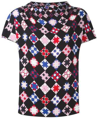Emilio Pucci mosaic print shortsleeved blouse