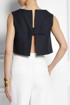 Thumbnail for your product : Jil Sander Cropped woven cotton-canvas top