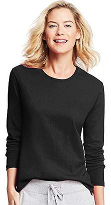 Hanes Women's Long-Sleeve Crewneck T-Shirt__M