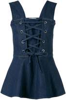 Thumbnail for your product : See by Chloe lace-up front blouse