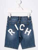 Thumbnail for your product : John Richmond Junior Rich print denim shorts