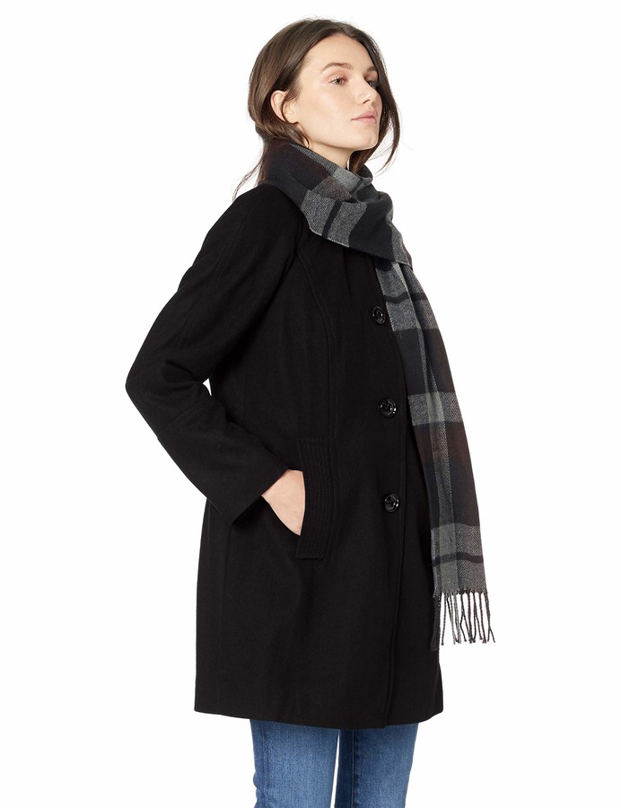 thigh length coat womens