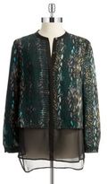 Thumbnail for your product : DKNY DKNYC Animal Print Faux Layered Blouse