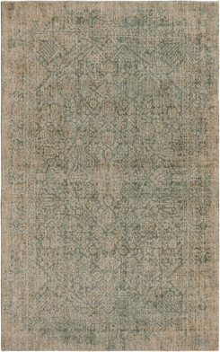 Bungalow Rose Lovallo Hand Loomed Wool/Cotton Oriental Rug in Green