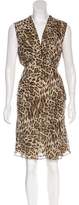 Thumbnail for your product : L'Agence Leopard Print Knee-Length Dress