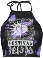 Thumbnail for your product : boohoo Holly Bleached Festival Print Halter Crop