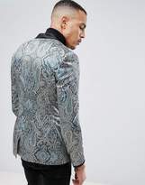 Thumbnail for your product : ASOS Tall Super Skinny Blazer With Paisley Print