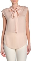 Thumbnail for your product : Veronica Beard Tristen Silk Tie Neck Blouse